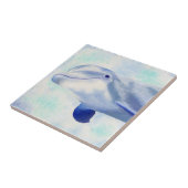 水泳のイルカの正方形のタイル タイル (側面)