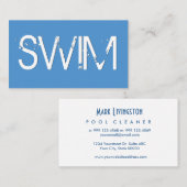 水泳のインストラクターのグランジなスタイルV64Jの青 名刺 (正面/裏面)