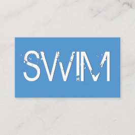 水泳のインストラクターのグランジなスタイルV64Jの青 名刺
