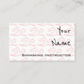 水泳のインストラクターの名刺を"エコーします" 名刺 (正面)