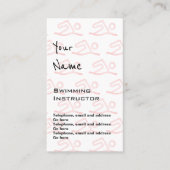 水泳のインストラクターの正札を"エコーします" 名刺 (正面)