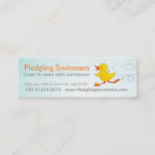 水泳のインストラクター細いビジネスプロモーションカード スキニー名刺 (正面)