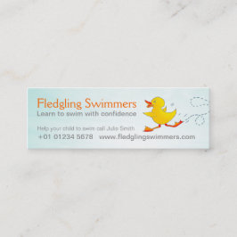 水泳のインストラクター細いビジネスプロモーションカード スキニー名刺