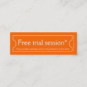 水泳のインストラクター細いビジネスプロモーションカード スキニー名刺 (裏面)