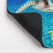 水泳のウミガメ マウスパッド (コーナー)