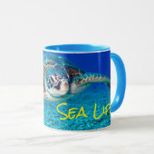 水泳のウミガメ マグカップ (正面右)