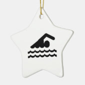 水泳のオーナメント セラミックオーナメント (左)