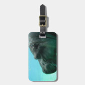 水泳のカバの荷物のラベル ラゲッジタグ (正面縦)