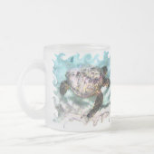 水泳のカメのマグ フロストグラスマグカップ (左)