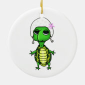 水泳のカメ セラミックオーナメント (裏面)