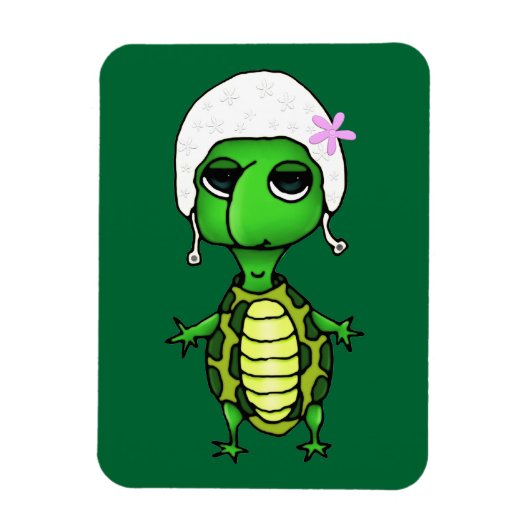 水泳のカメ マグネット (縦)