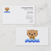 水泳のカワウソ 名刺 (正面/裏面)