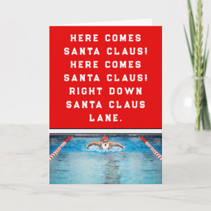 水泳のクリスマスカード シーズンカード