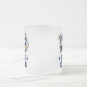 水泳のコーチのギフト フロストグラスマグカップ (中央)