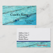 水泳のコーチの名刺 名刺 (正面/裏面)