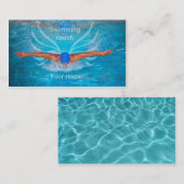 水泳のコーチの名刺 名刺 (正面/裏面)