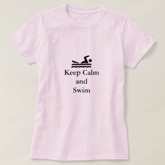 水泳のチーム・メンバーのために素晴らしい Tシャツ (デザイン正面)