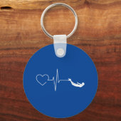 水泳のハートビート キーホルダー (正面)