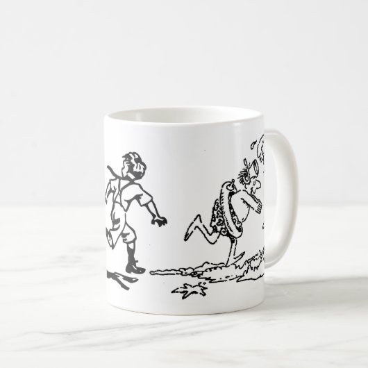 水泳のバイクの操業トライアスロンのマグ コーヒーマグカップ (正面右)