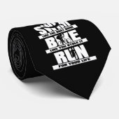 水泳のバイクの操業トライアスロンのランナーのサイクリングの泳ぐ人 ネクタイ (ロール)