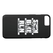 水泳のバイクの操業トライアスロンのランナーのサイクリングの泳ぐ人 Case-Mate iPhoneケース (裏面(横))