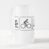 水泳のバイクの操業飲み物 フロストグラスビールジョッキ (正面左)