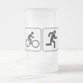 水泳のバイクの操業飲み物 フロストグラスビールジョッキ (中央)