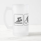 水泳のバイクの操業飲み物 フロストグラスビールジョッキ (左)