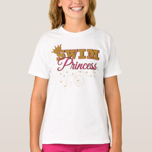 水泳のプリンセスはTシャツをからかいます Tシャツ