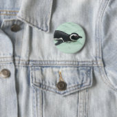 水泳のペンギン円形Pin 缶バッジ (インサイチュ)