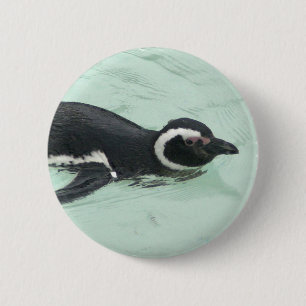 水泳のペンギン円形Pin 缶バッジ