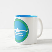 水泳のマグ ツートーンマグカップ (正面右)