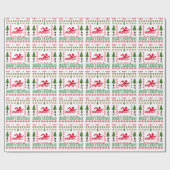 水泳のメリークリスマス。 ラッピングペーパー (フラット)