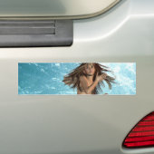 水泳の人魚のバンパーステッカー バンパーステッカー (車上)