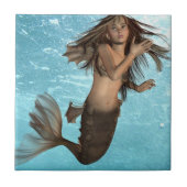 水泳の人魚Trivet タイル (正面)