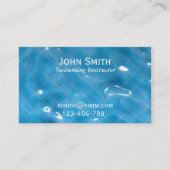 水泳の先生の水泳のインストラクターの水泳のコーチ 名刺 (正面)