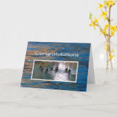 水泳の同期おめでとう カード (黄色い花)