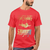 水泳の名言 楽しい Tシャツ (正面)