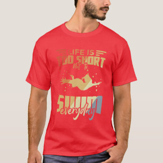 水泳の名言 楽しい Tシャツ