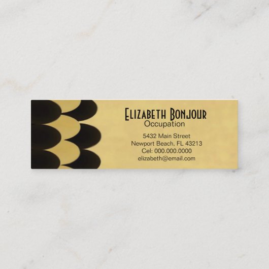 水泳の女の子-細い名刺 スキニー名刺 (裏面)