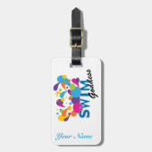 水泳の女神のバッグのラベル ラゲッジタグ (正面縦)