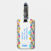 水泳の女神のバッグのラベル ラゲッジタグ (裏面縦)