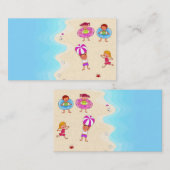 水泳の子供のためのかわいく素晴らしく美しいテンプレート 名刺 (正面/裏面)
