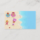 水泳の子供のためのかわいく素晴らしく美しいテンプレート 名刺 (裏面)