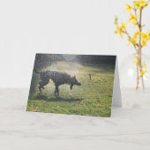 水泳の後のラーチャー-挨拶状 カード (黄色い花)