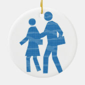 水泳の成功-熱い時のクールな心 セラミックオーナメント (裏面)