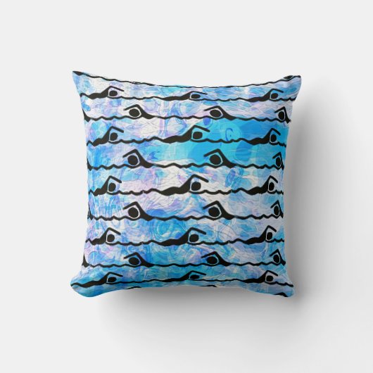 水泳の枕 クッション (正面)