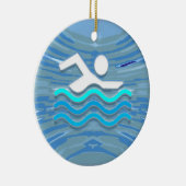 水泳の泳ぐ人の成功の飛び込みの突進の成功NVN238 セラミックオーナメント (右)