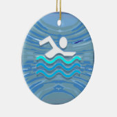 水泳の泳ぐ人の成功の飛び込みの突進の成功NVN238 セラミックオーナメント (右)