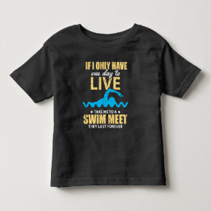 水泳の泳ぐ人のTシャツのおもしろいな水泳のワイシャツのスポーツ トドラーTシャツ